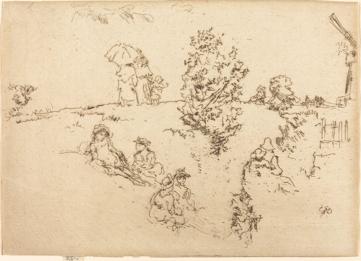 Hradby, sendvič, c. 1887. od James Abbott McNeill Whistler