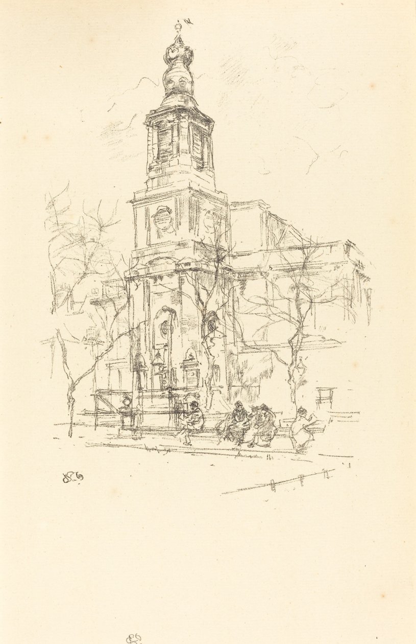 Svatá Anna, Soho, 1896. od James Abbott McNeill Whistler