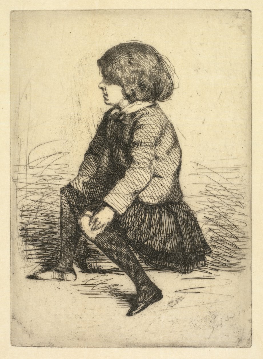 Seymour Haden Jr., sedící. od James Abbott McNeill Whistler
