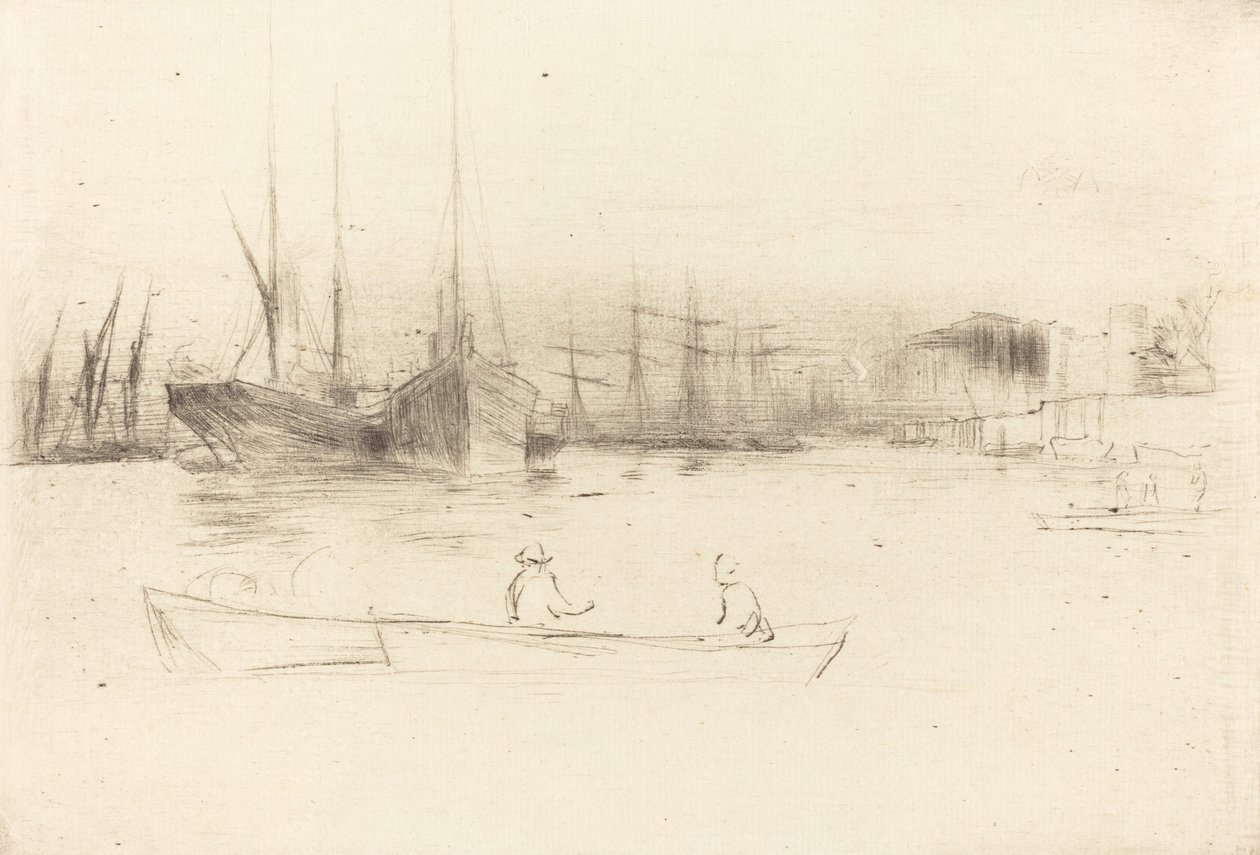 Parníky z věže, 1875. od James Abbott McNeill Whistler