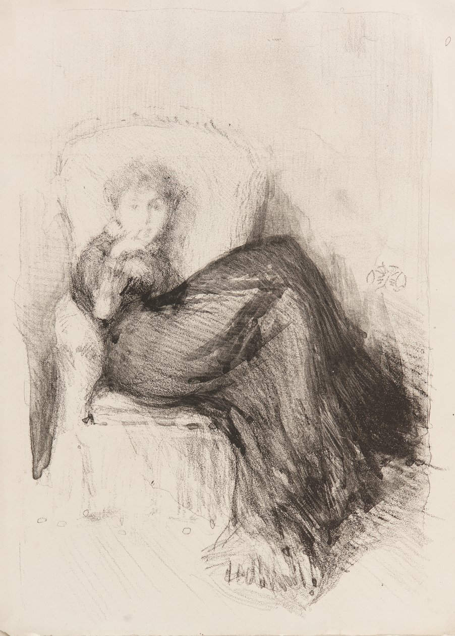 Studie - Maude Seated, 1878. od James Abbott McNeill Whistler