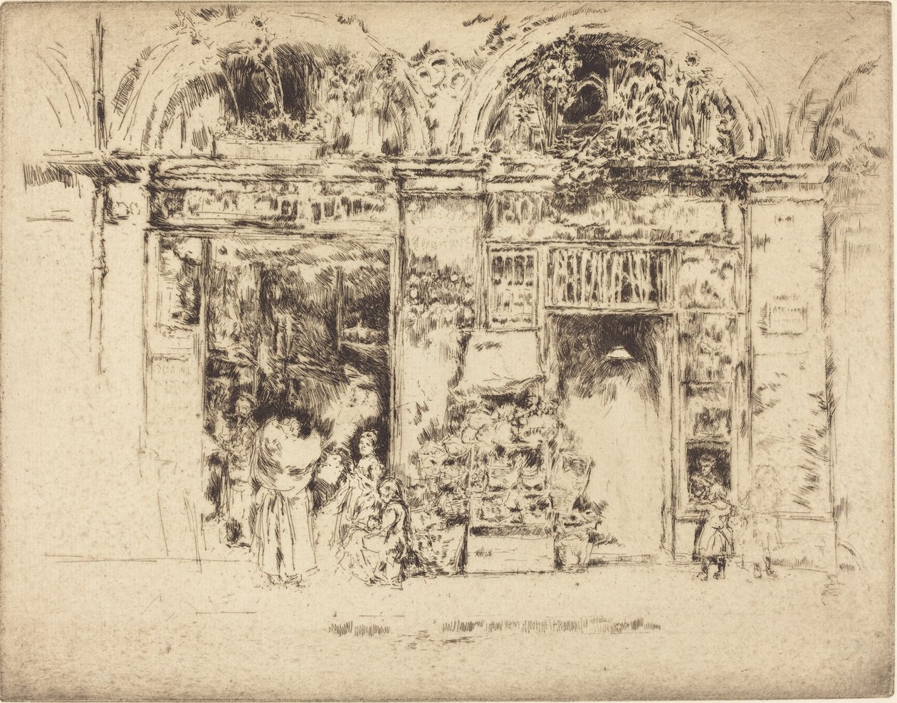 Slunečnice, Rue des Beaux-Arts, 18921893. od James Abbott McNeill Whistler