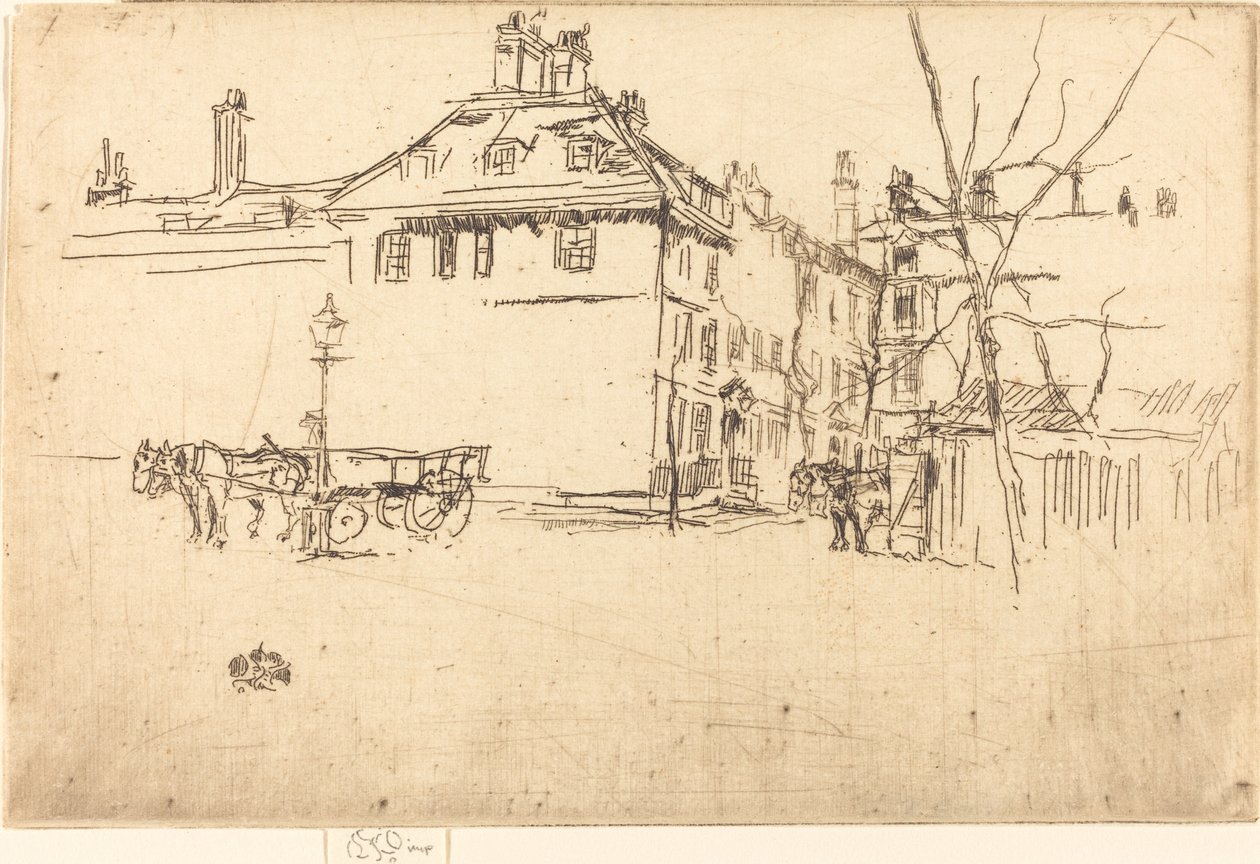 Chrám, c. 18801881. od James Abbott McNeill Whistler
