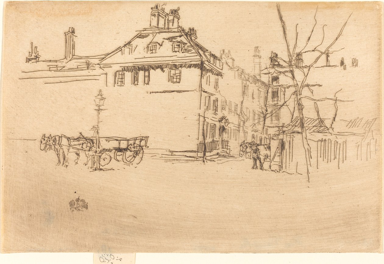 Chrám, c. 18801881. od James Abbott McNeill Whistler