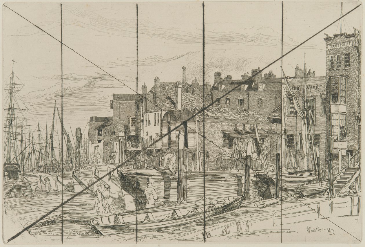Temžská policie, 1859. od James Abbott McNeill Whistler
