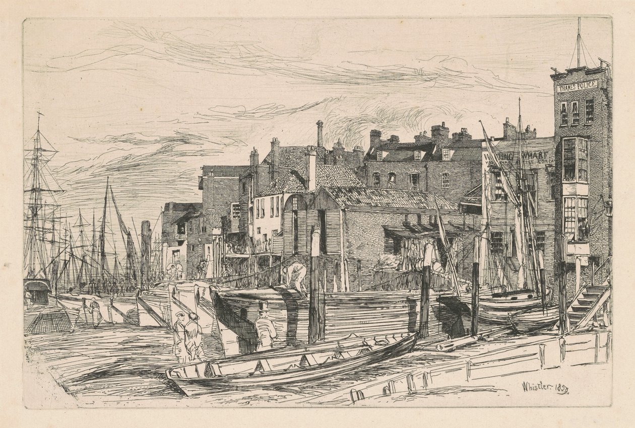 Temžská policie, 1859. od James Abbott McNeill Whistler
