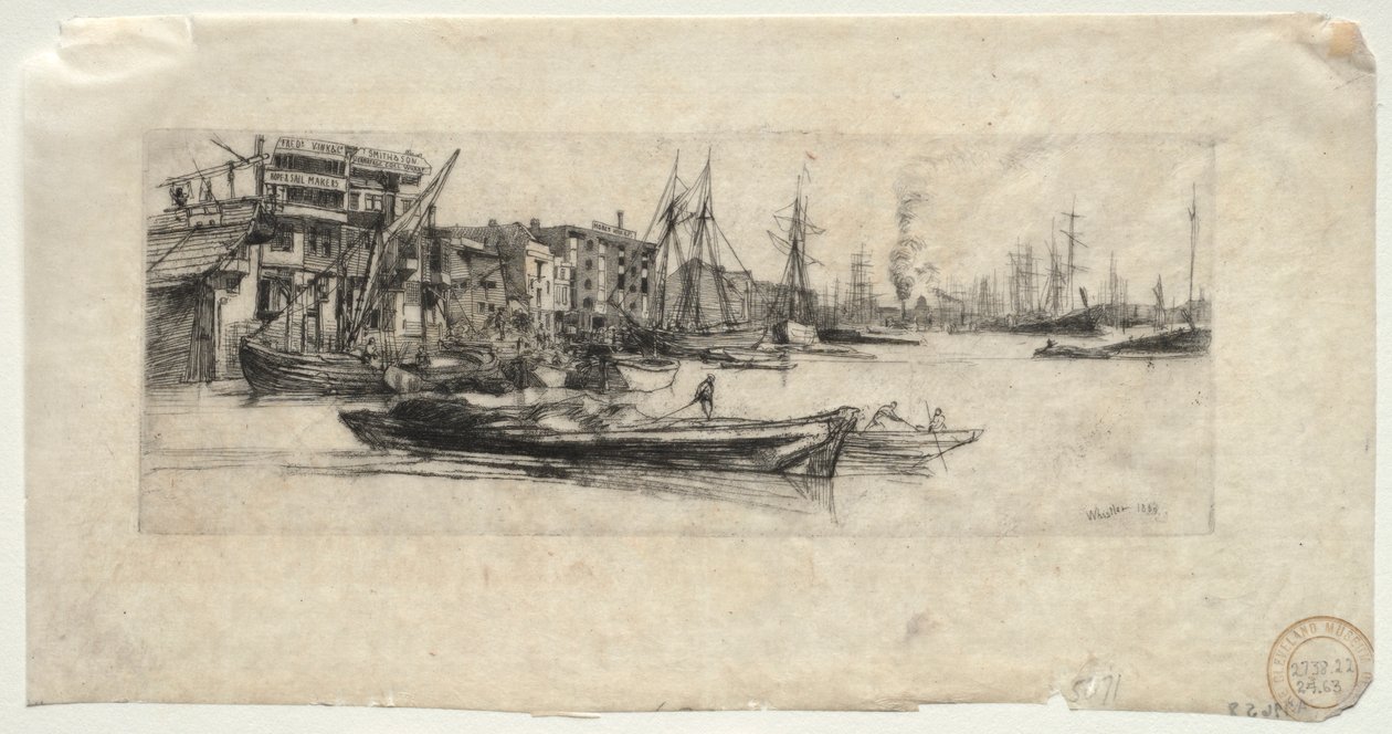 Thames Warehouse, 1859. od James Abbott McNeill Whistler
