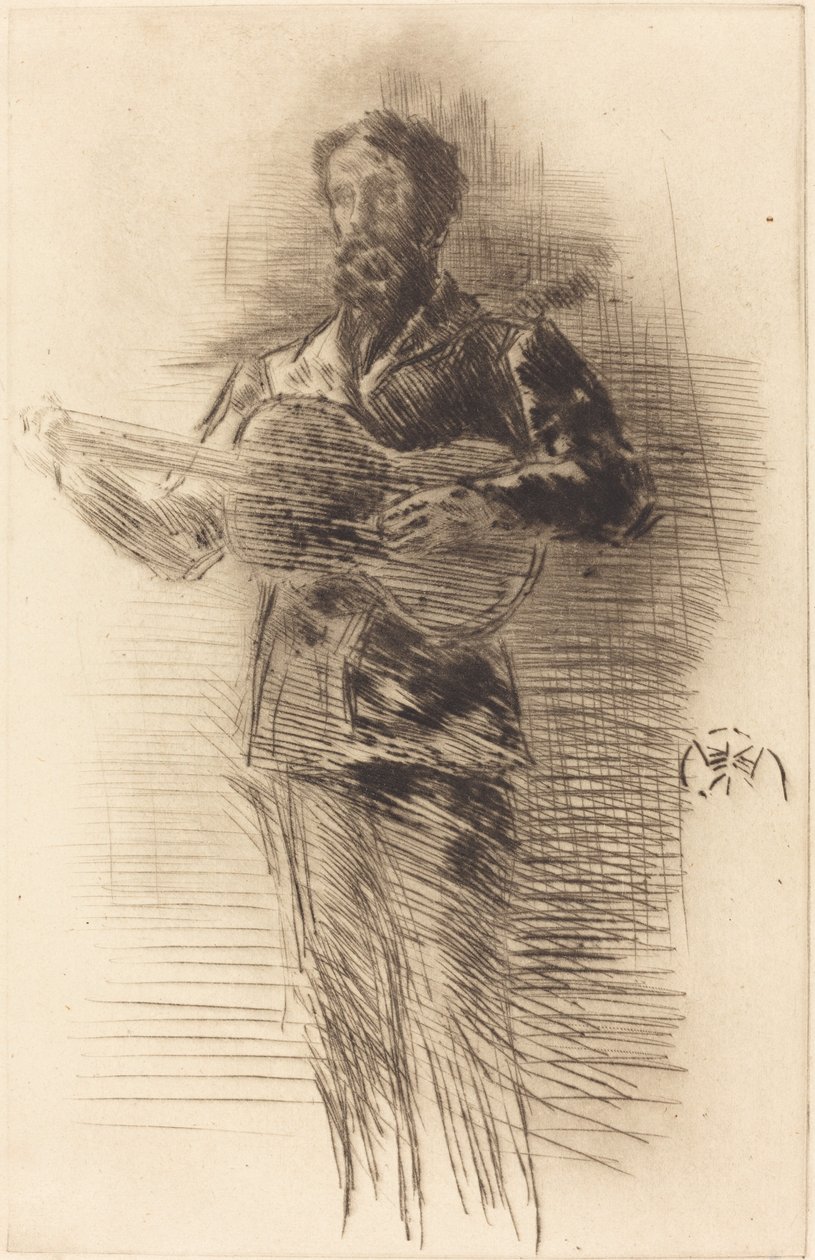 Hráč na kytaru, 1875. od James Abbott McNeill Whistler