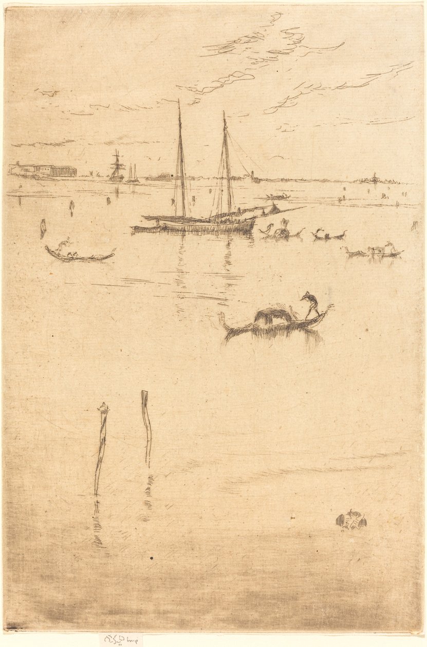 Malá laguna, 18791880. od James Abbott McNeill Whistler