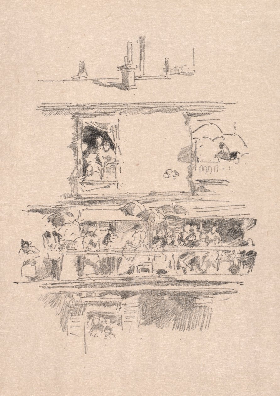 Dlouhý balkon, 1894. od James Abbott McNeill Whistler