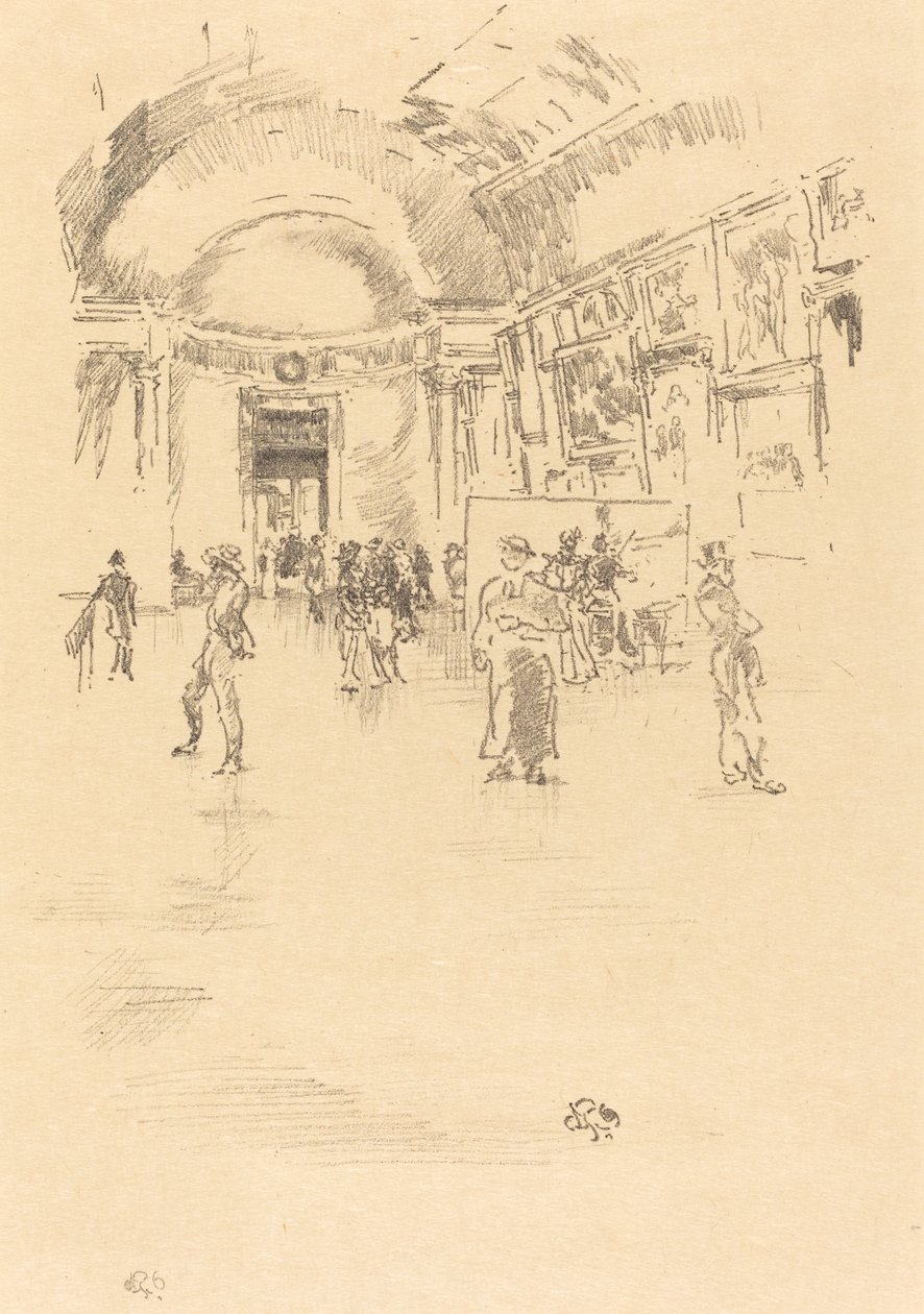 Dlouhá galerie, Louvre, 1894. od James Abbott McNeill Whistler