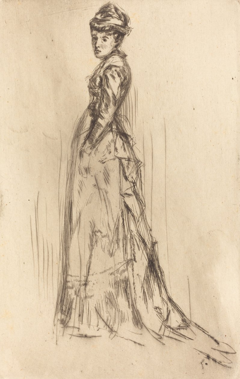 Hedvábné šaty, c. 1873. od James Abbott McNeill Whistler