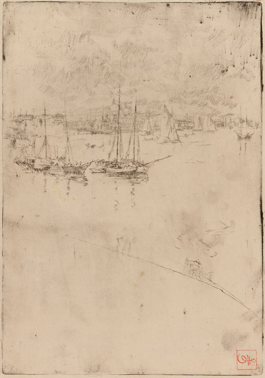 Parník, Benátky, 1879-1880. od James Abbott McNeill Whistler