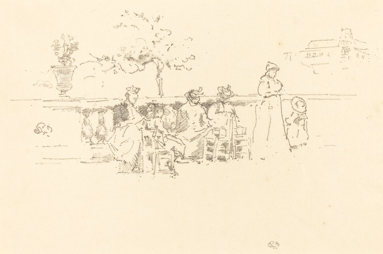 The Terrace, Lucembursko, 1894. od James Abbott McNeill Whistler