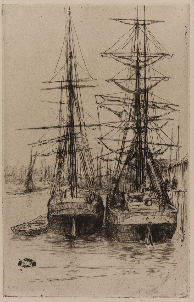 Dvě lodě, 1875. od James Abbott McNeill Whistler