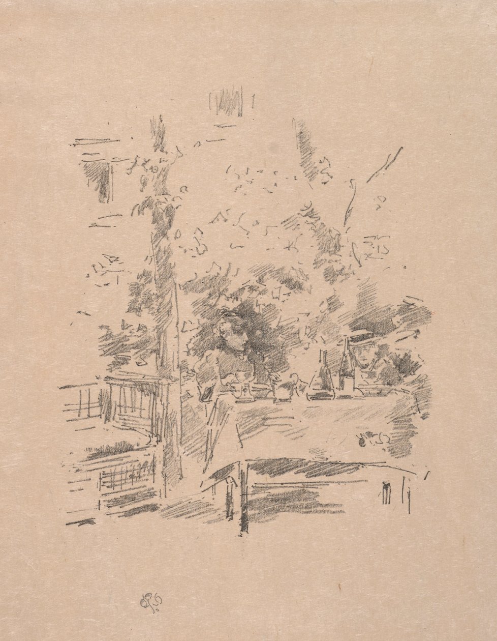 Tete-a-tete v zahradě, 1894. od James Abbott McNeill Whistler