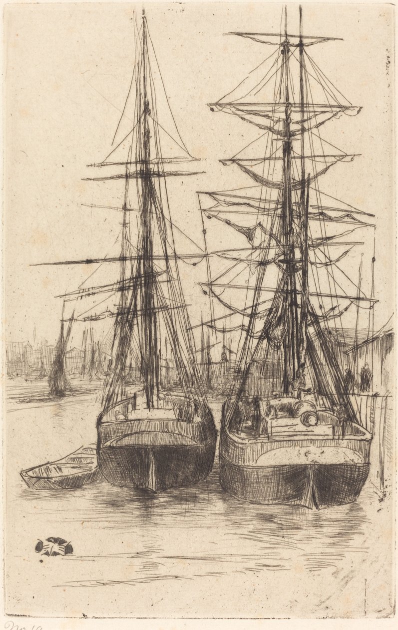 Dvě lodě, 1875. od James Abbott McNeill Whistler