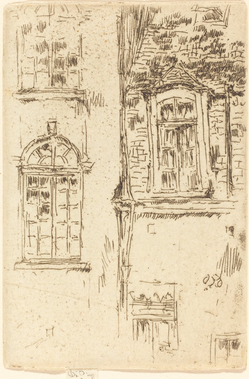 Windows naproti hotelu, Bourges, 1888. od James Abbott McNeill Whistler
