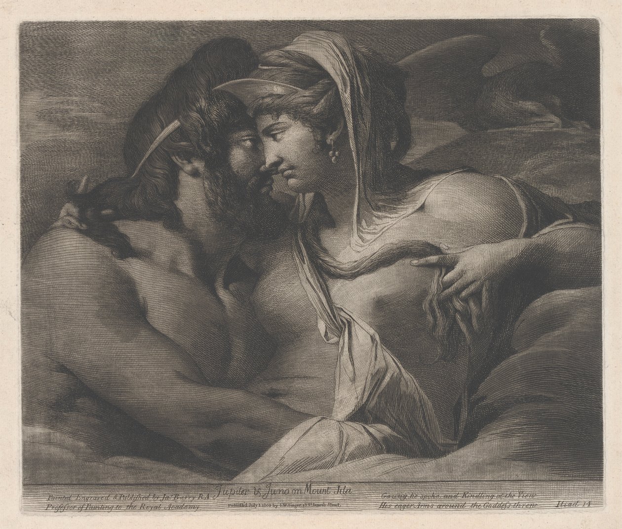 Jupiter a Juno na hoře Ida od James Barry