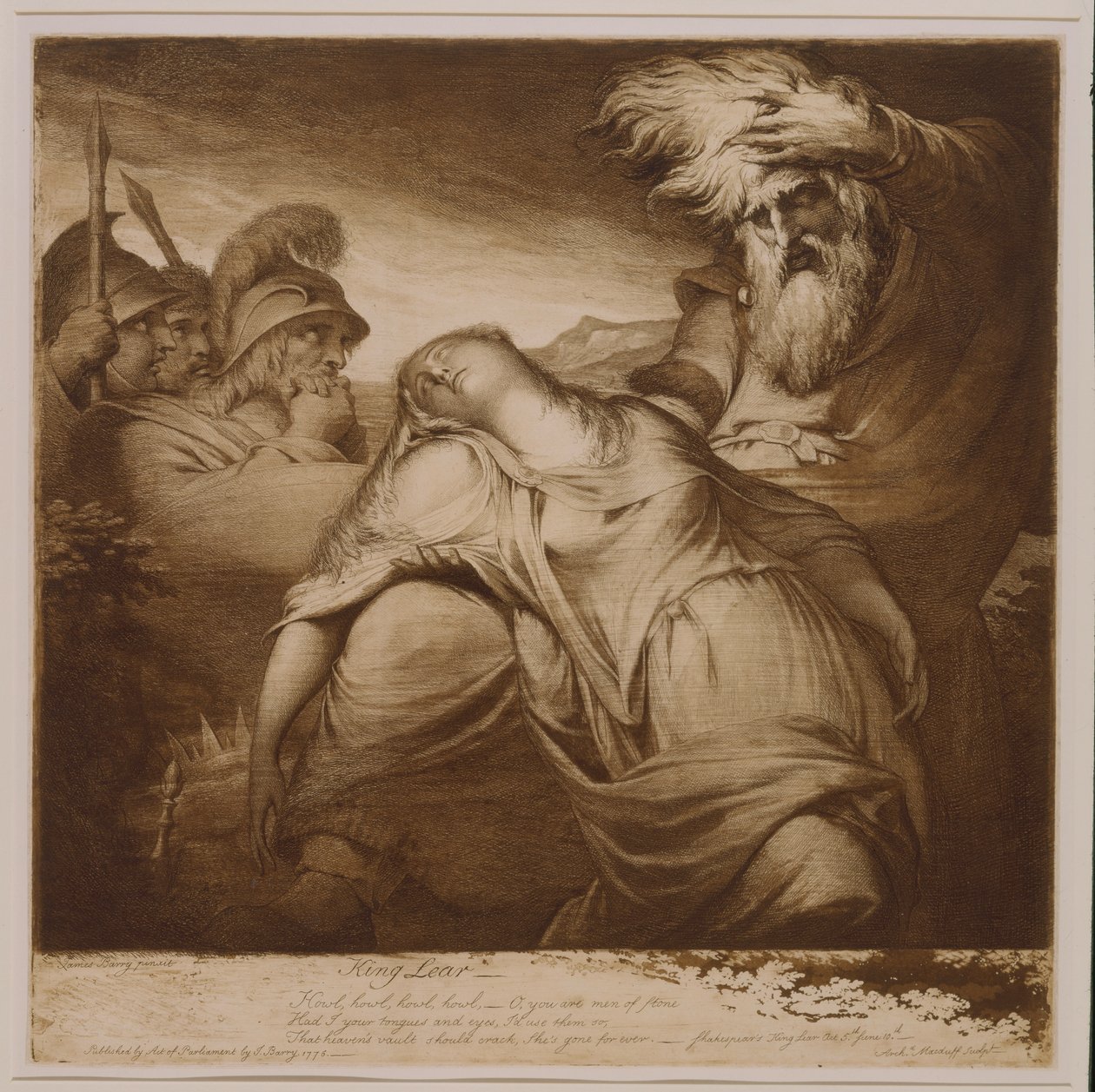 Král Lear a Cordelie od James Barry
