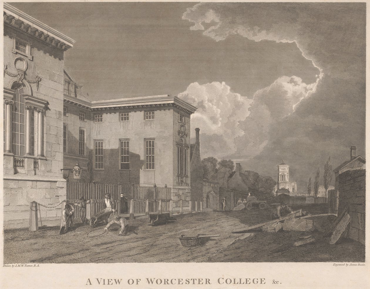 Pohled na Worcester College &c. od James Basire