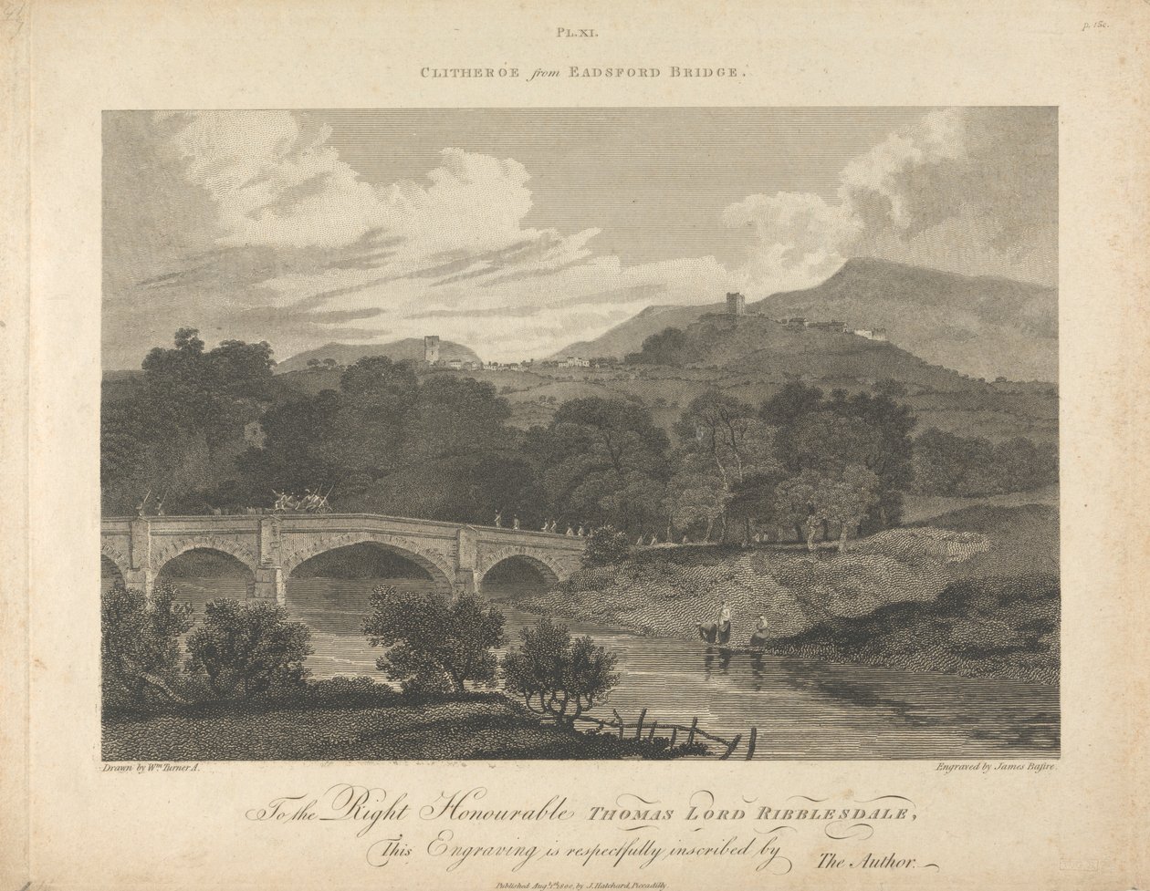 Clitheros z Eadsford Bridge od James Basire