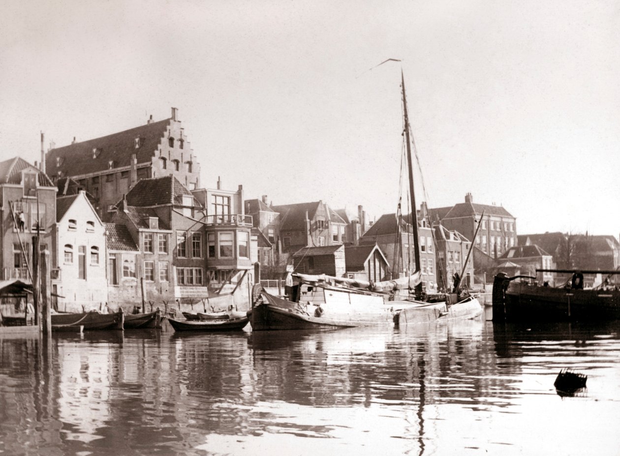 Kanálové lodě, Dordrecht, Nizozemsko, 1898 od James Batkin