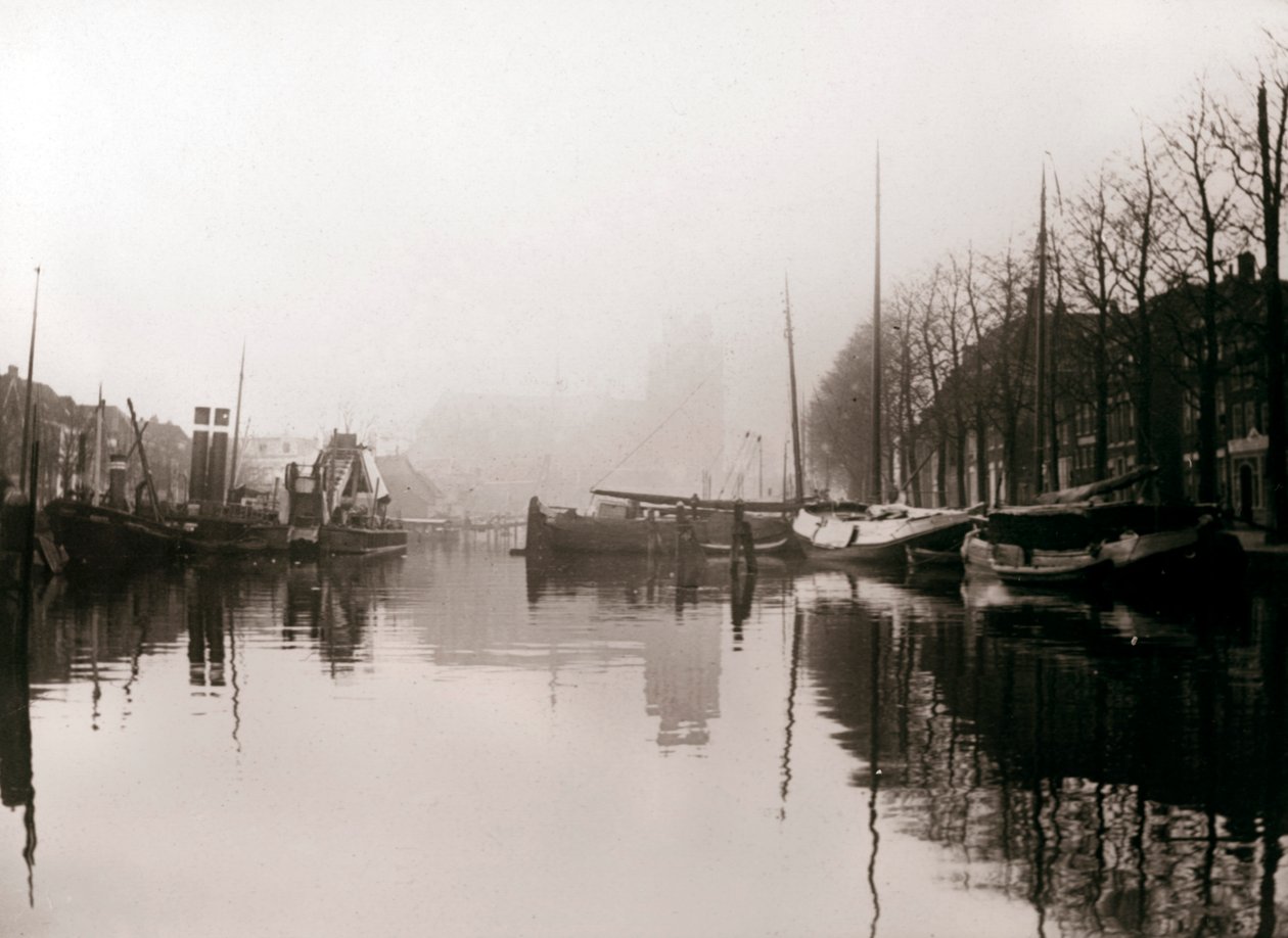 Kanálové lodě, Dordrecht, Nizozemsko, 1898. od James Batkin
