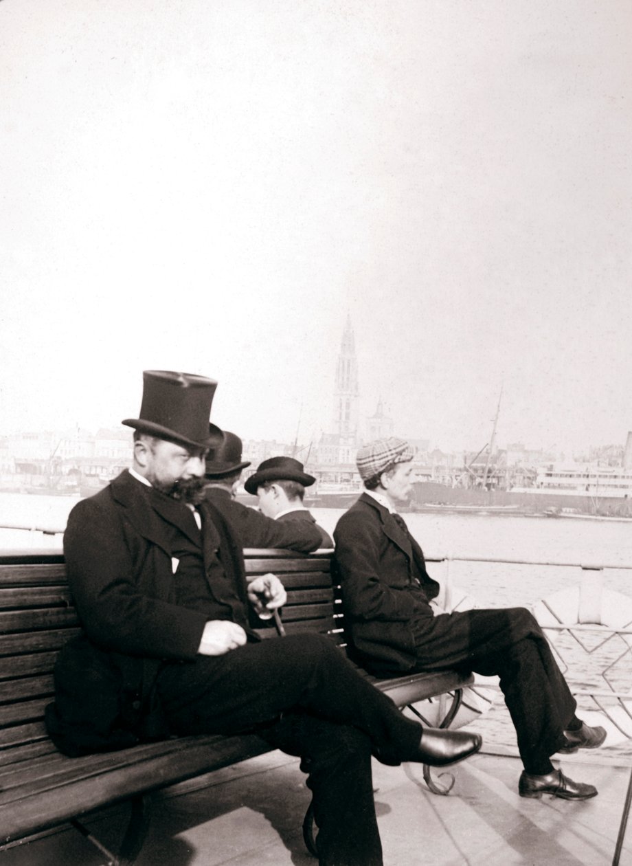Cestující na trajektu, Rotterdam, 1898. od James Batkin