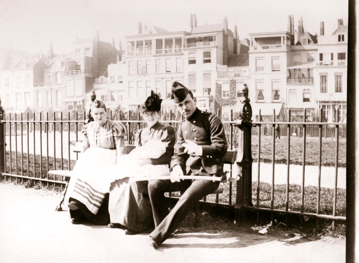 Lidé na lavičce, Rotterdam, 1898 od James Batkin