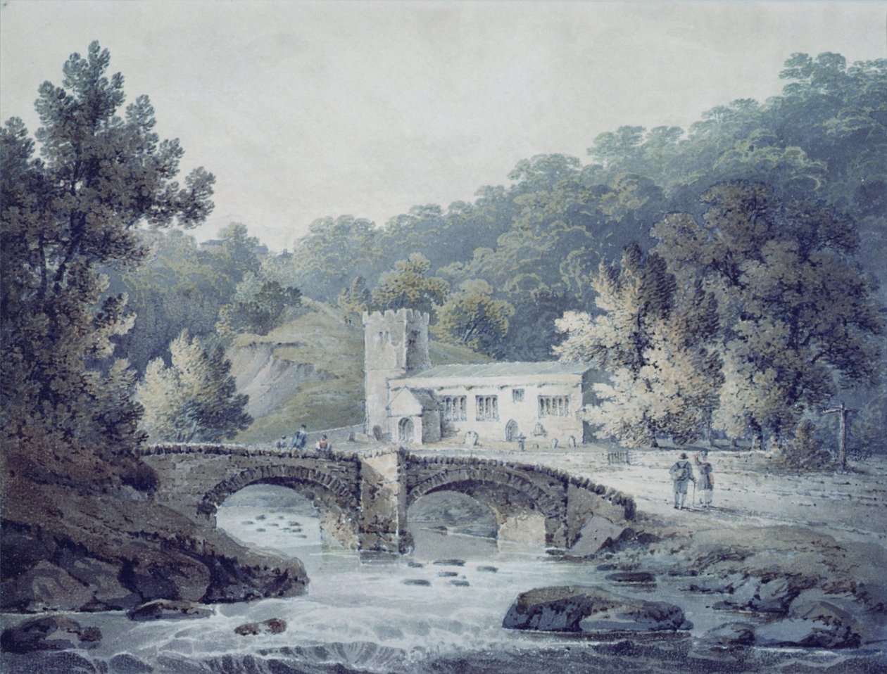Kostel a most, Hubberholme, Yorkshire od James Bourne