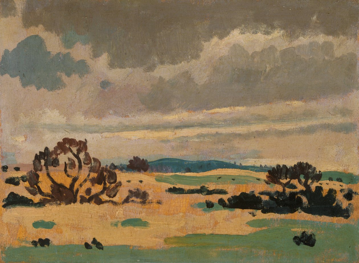 Francouzská krajina (olej na desce) od James Dickson Innes
