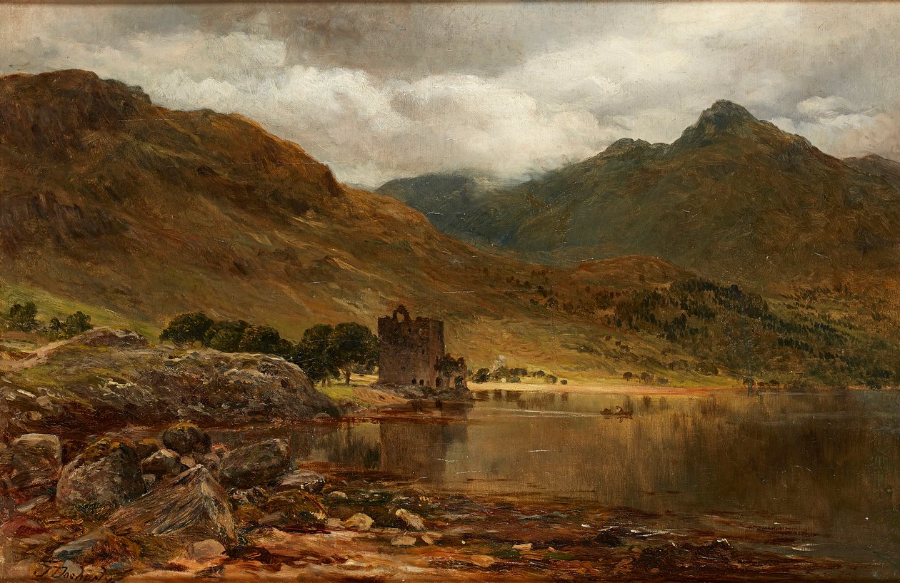 Carrick Castle, Loch Goil (olej na plátně) od James Docharty
