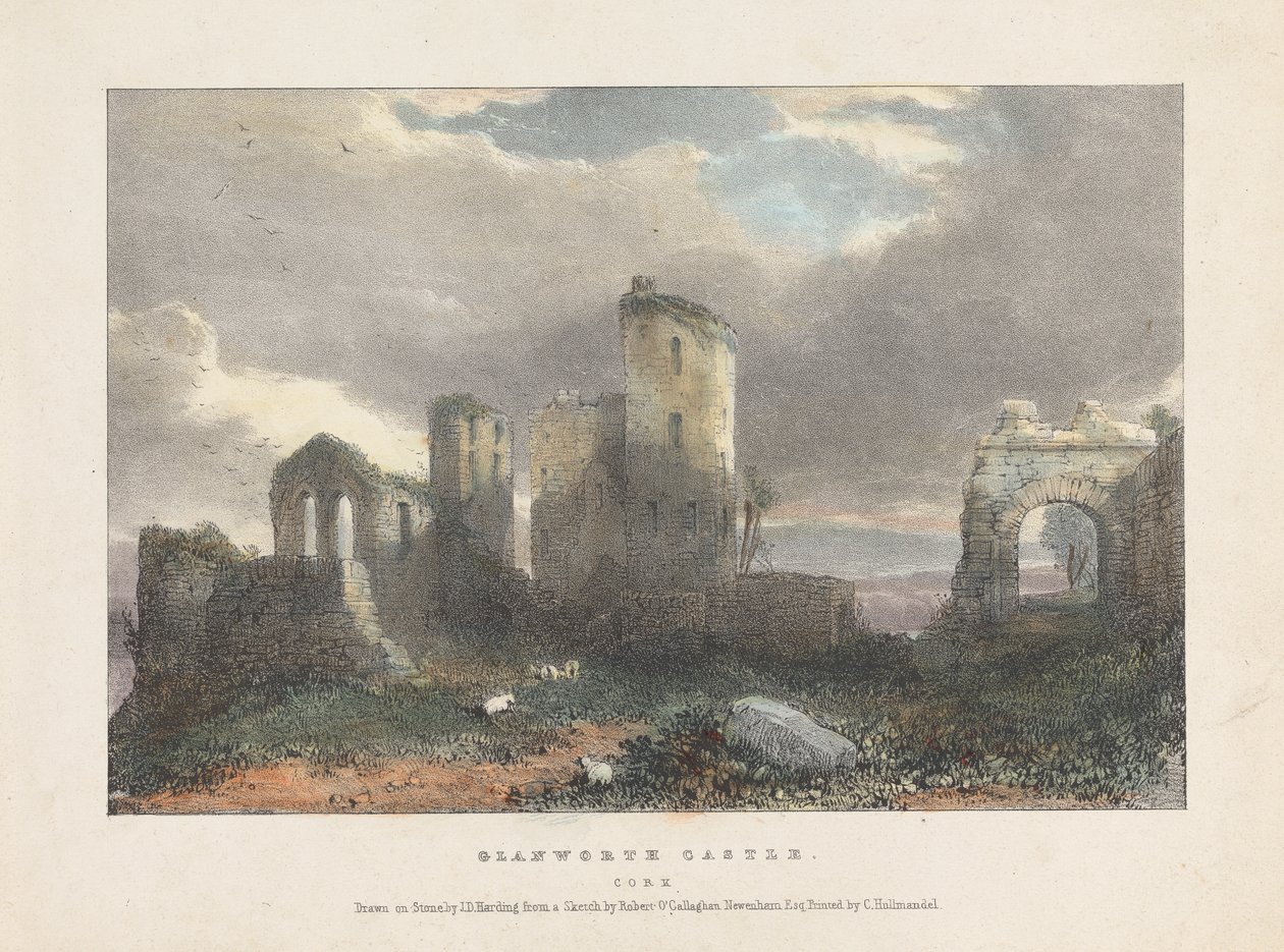 Hrad Glanworth od James Duffield Harding