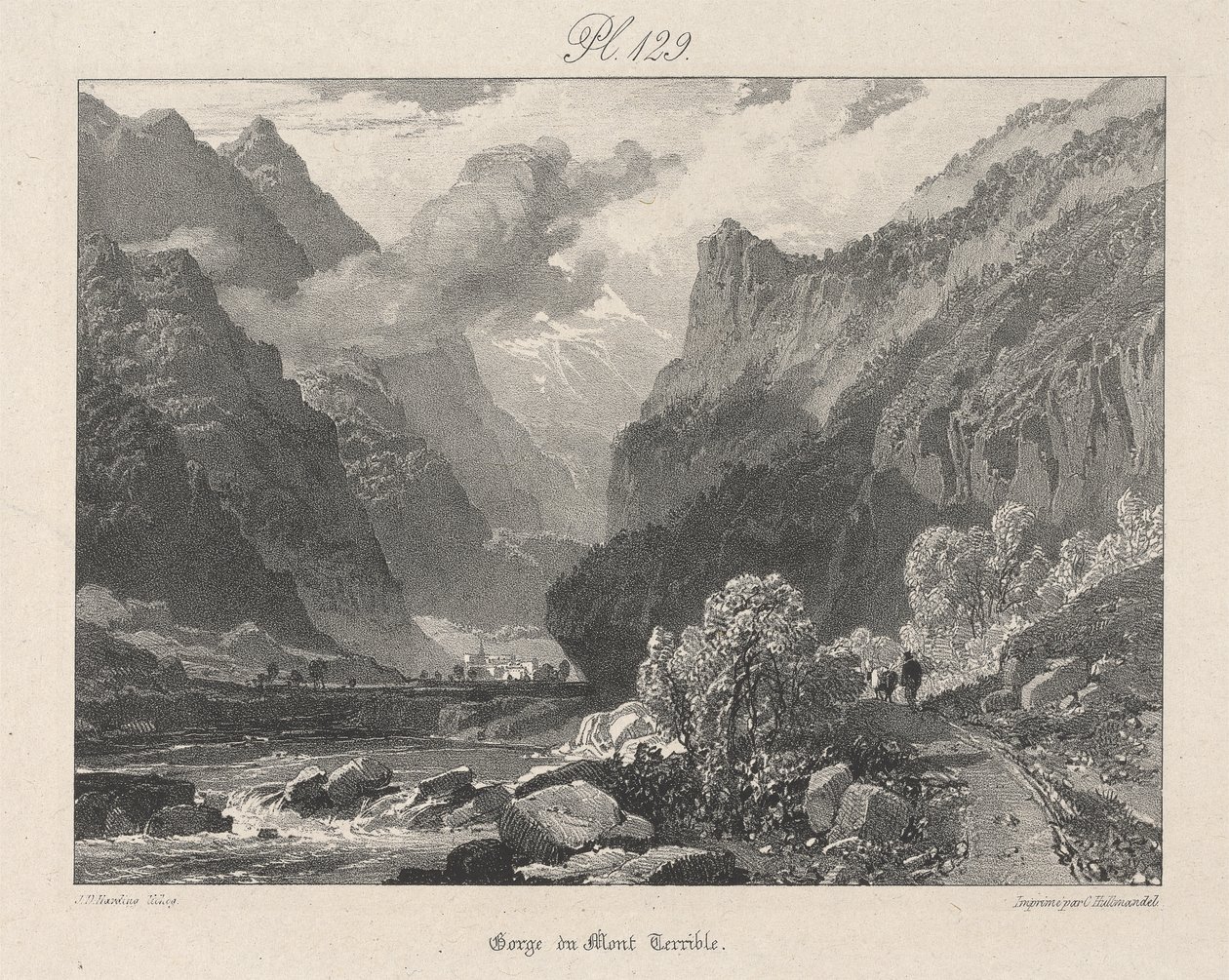 Soutěska Mont Terrible od James Duffield Harding
