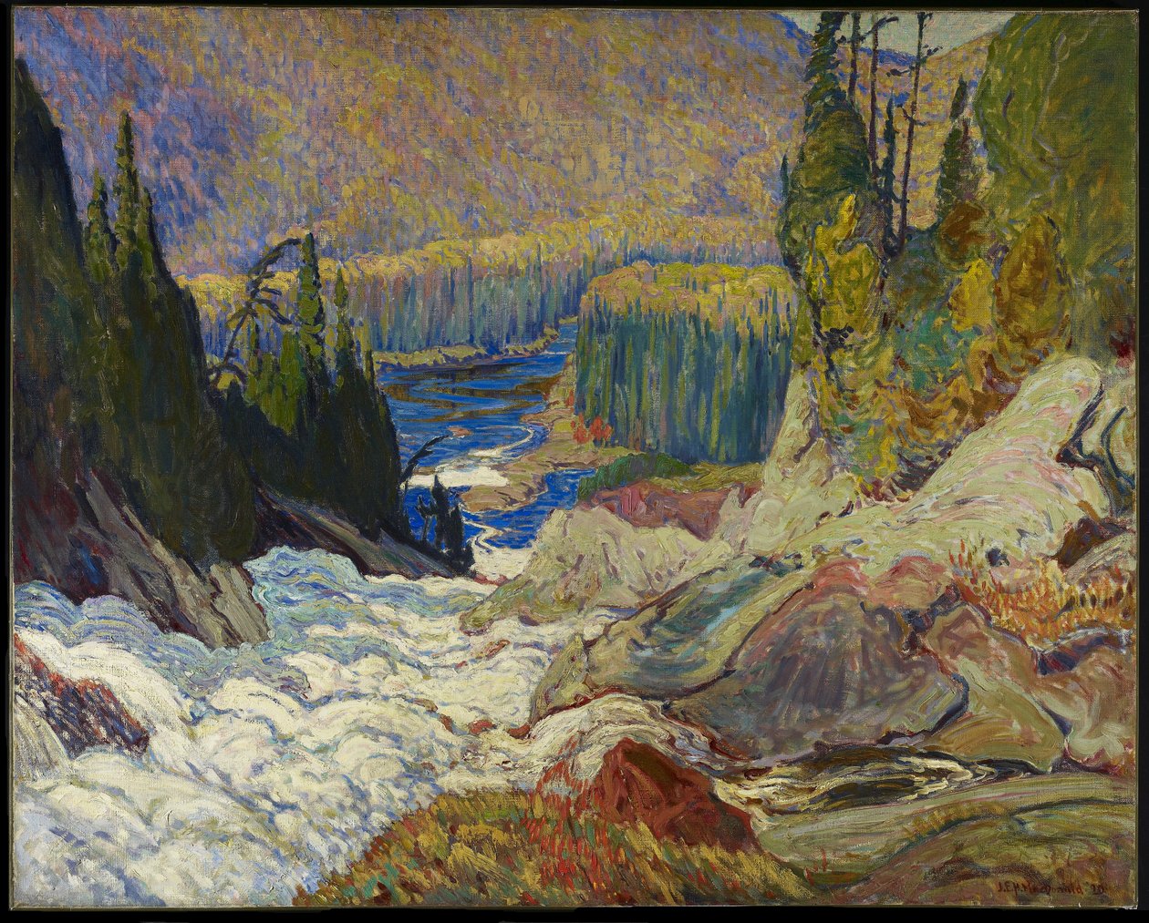 Falls, řeka Montreal, 1920 od James Edward Hervey Macdonald