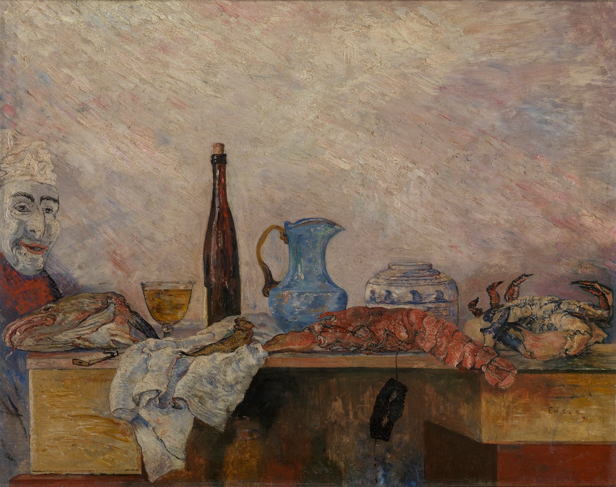 Maska a korýši od James Ensor