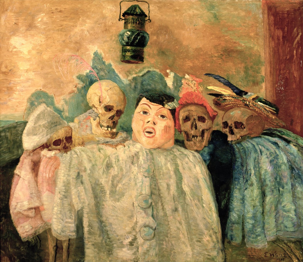 Pierrot a kostlivci od James Ensor