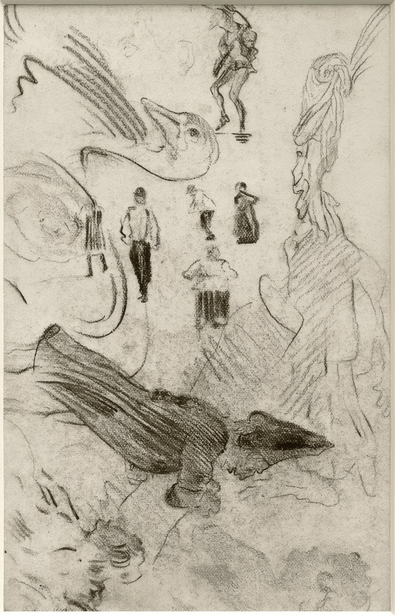 Siluety a groteskní postavy od James Sidney Ensor