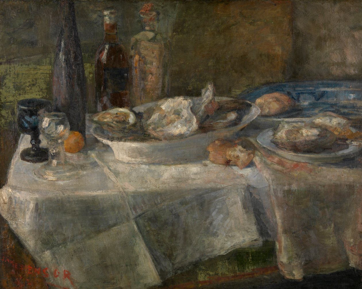 Zátiší s ústřicemi od James Ensor