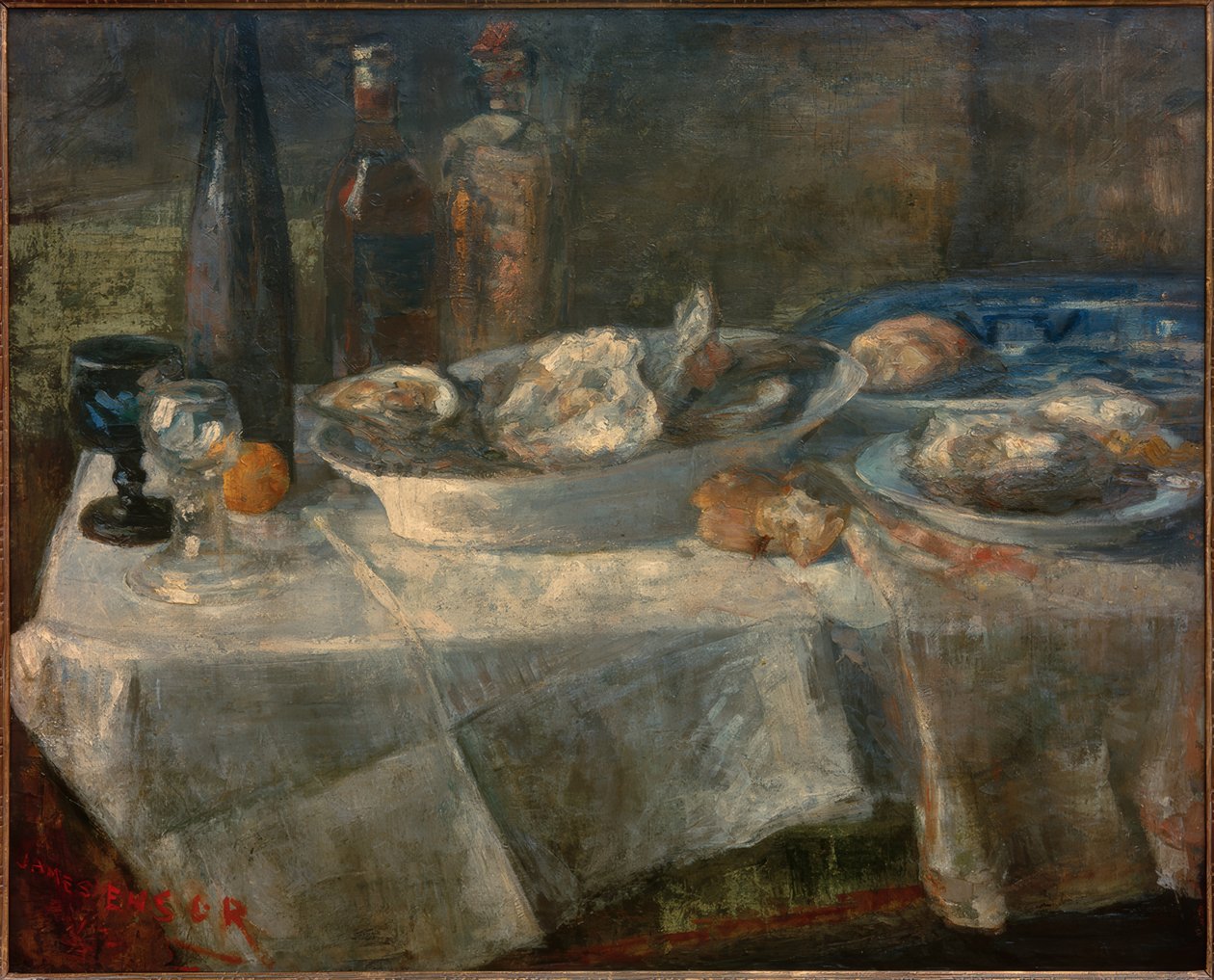 Zátiší s ústřicemi od James Sidney Ensor