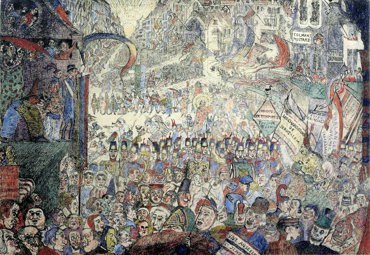 Kristův vstup do Bruselu od James Ensor