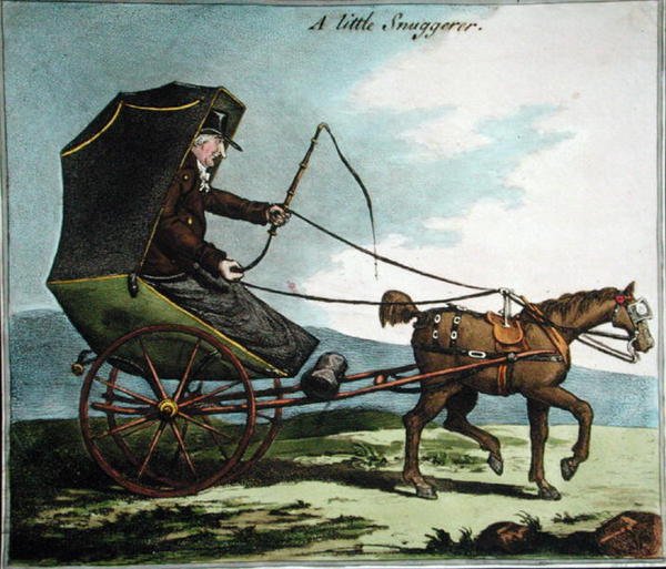 A Little Snuggerer (ručně kolorovaný lept) od James Gillray