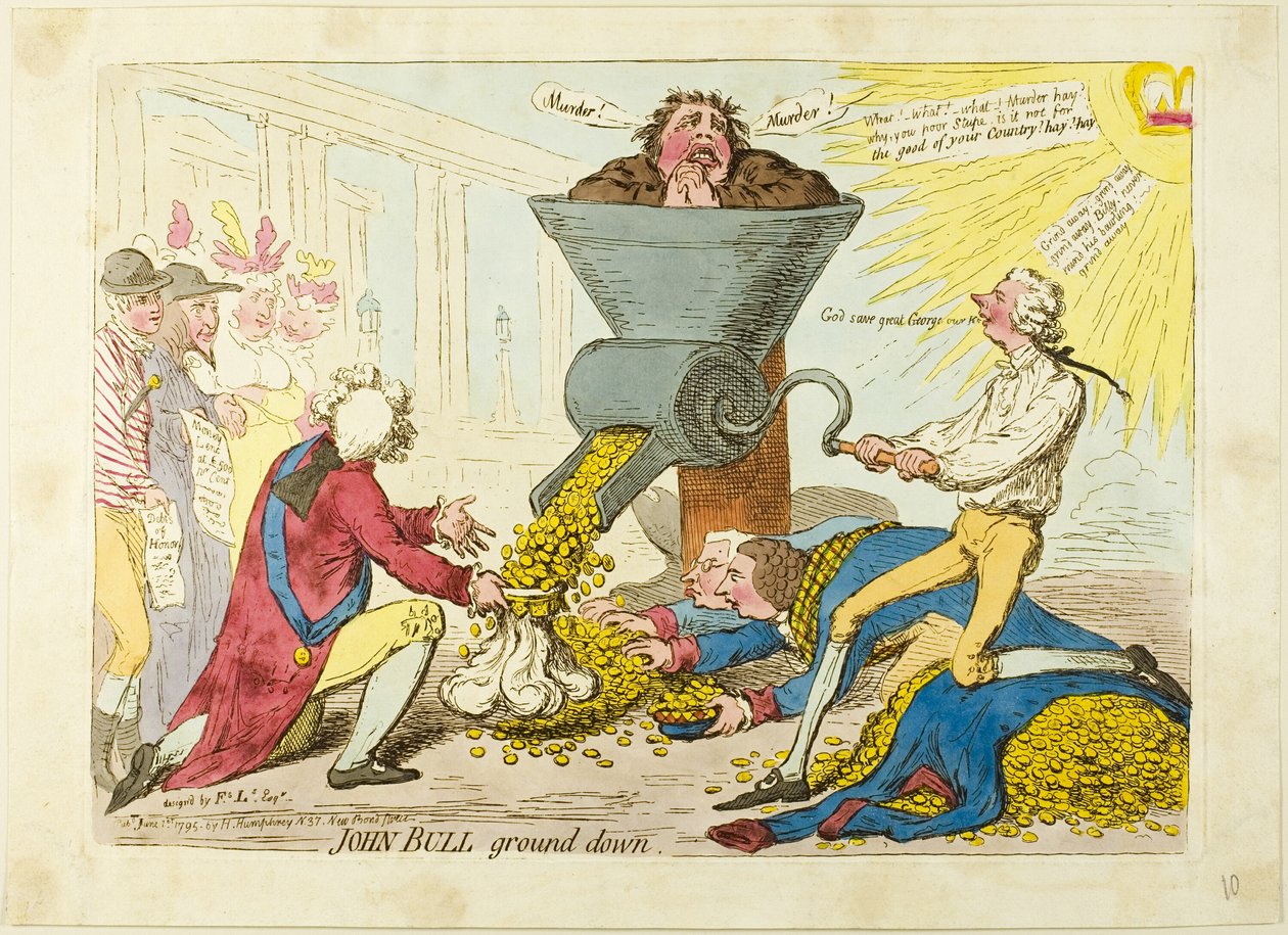 John Bull Ground Down od James Gillray