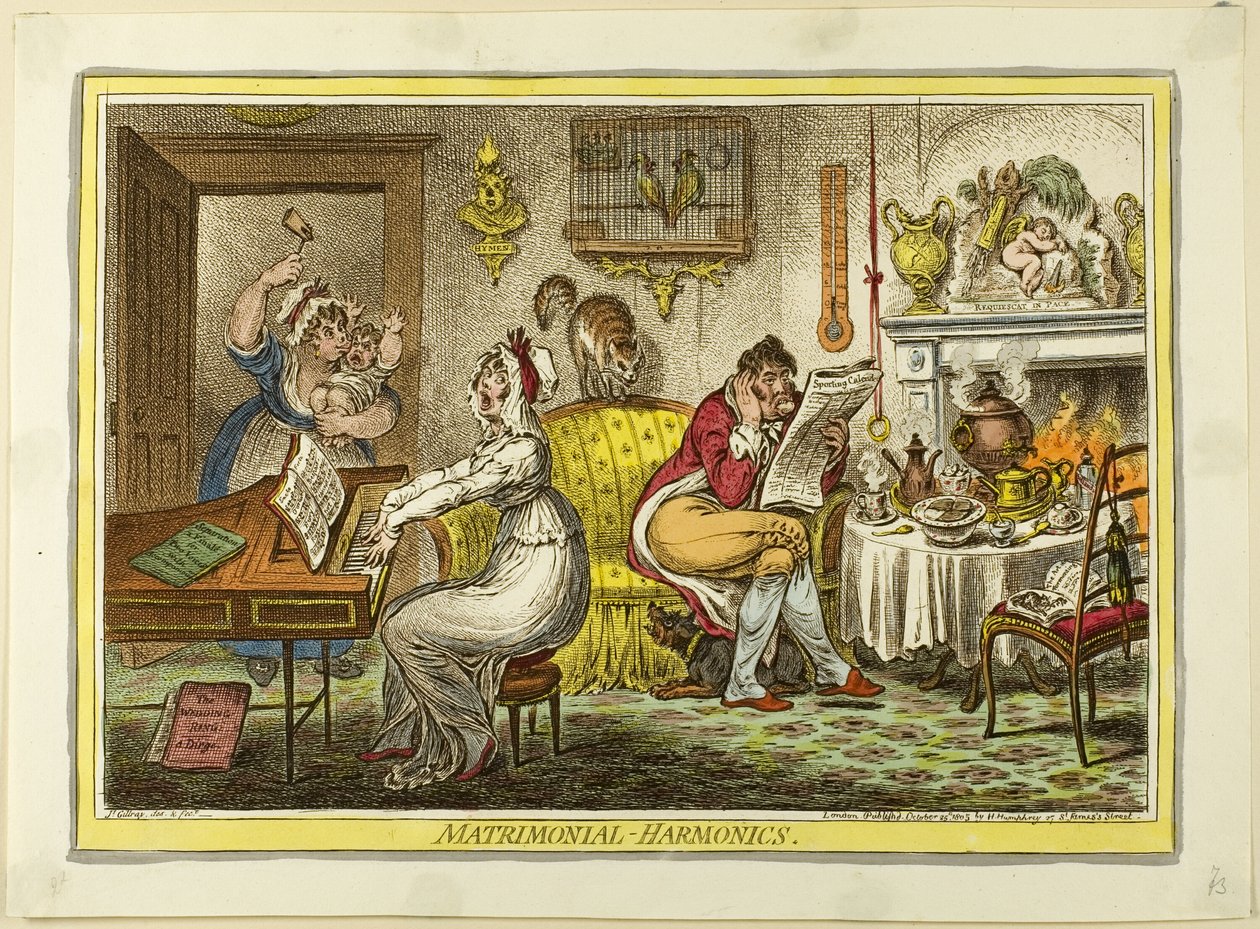 Matrimonial-Harmonics od James Gillray