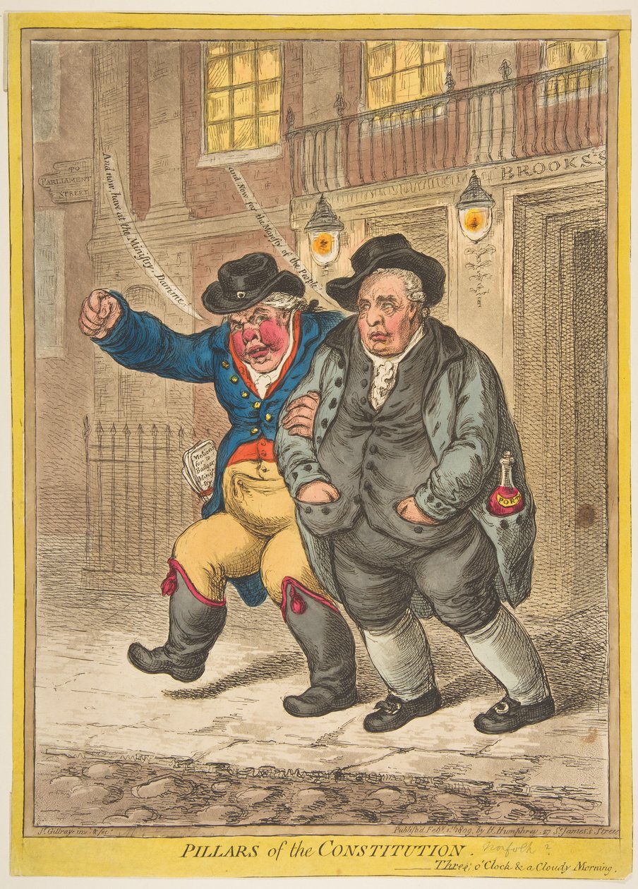 Pilíře ústavy, 1. února 1809. od James Gillray