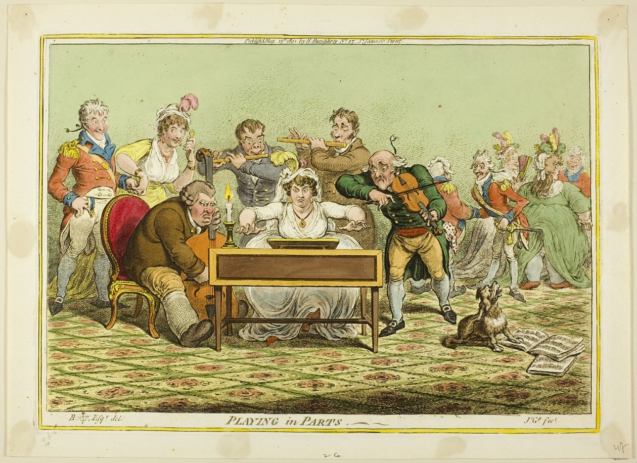Hraní po částech od James Gillray