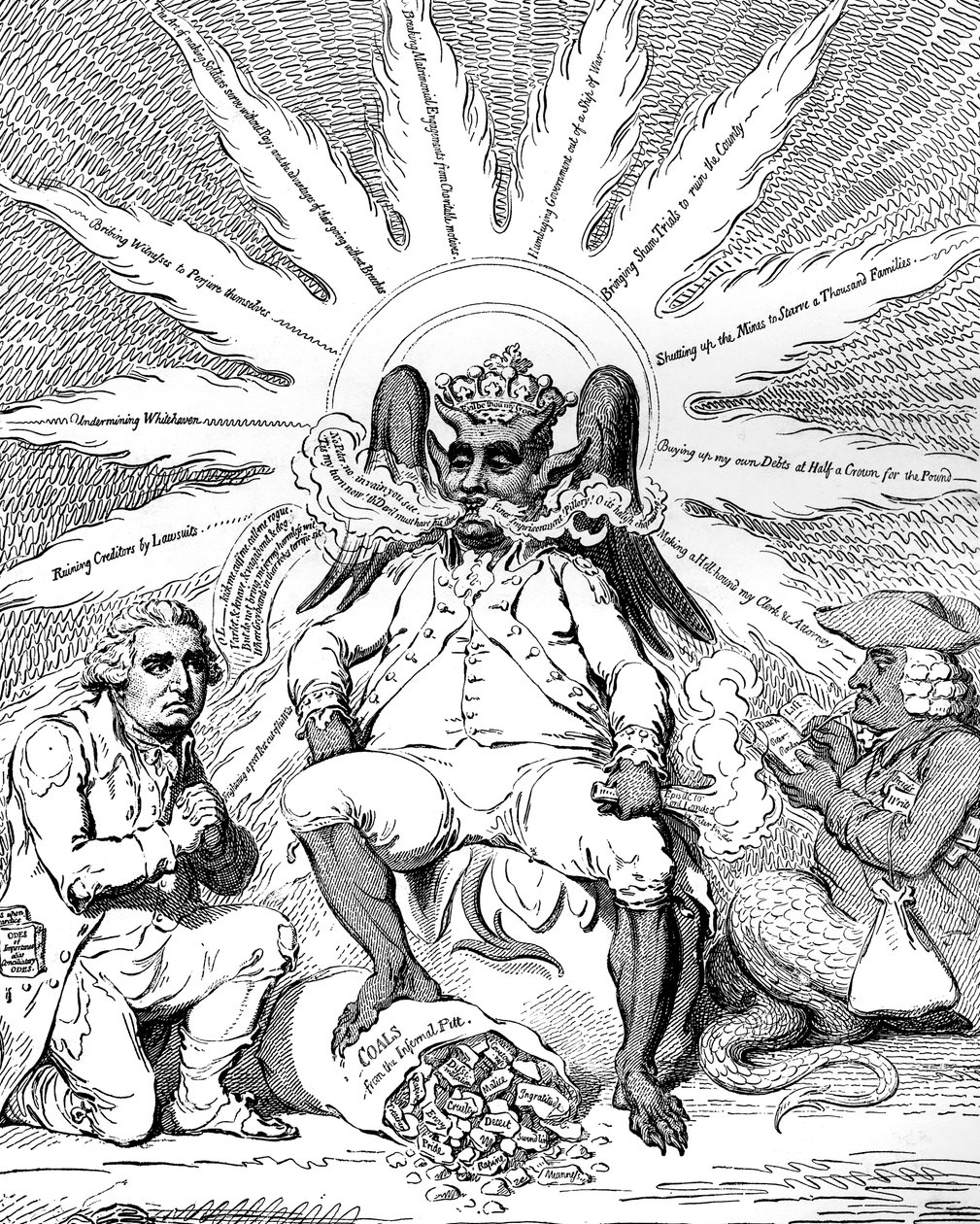 Satan v celé své slávě..., 1792. od James Gillray