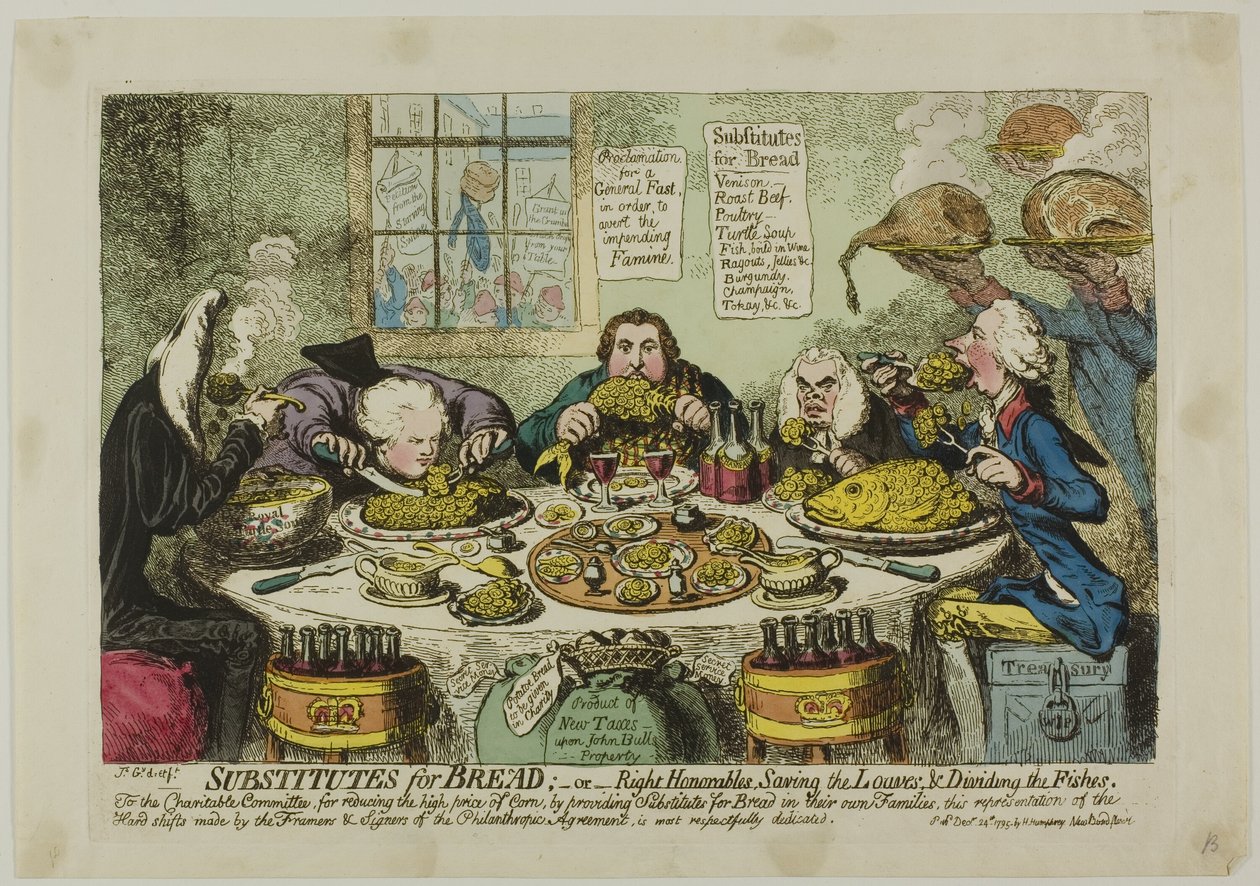 Náhrady chleba od James Gillray