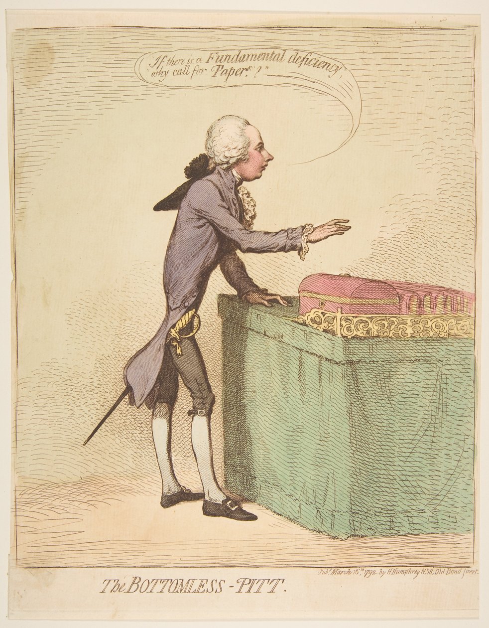 The Bottomless-Pitt, 16. března 1792. od James Gillray